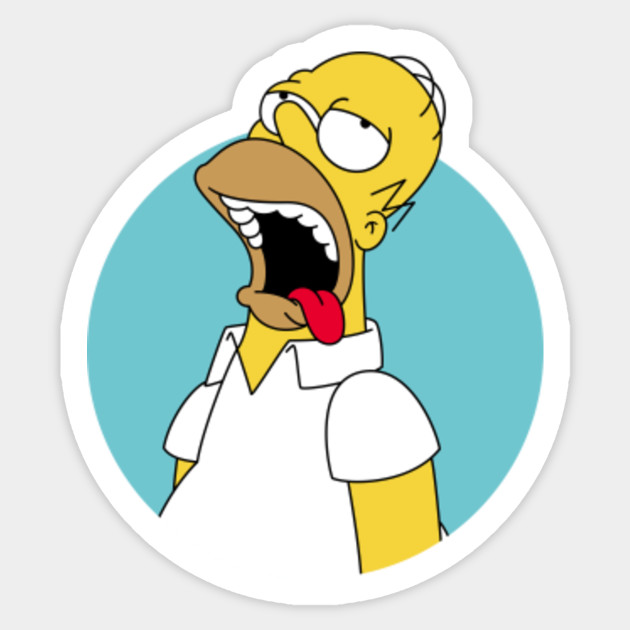 Homer Simpson The Simpsons Simpsons Sticker TeePublic